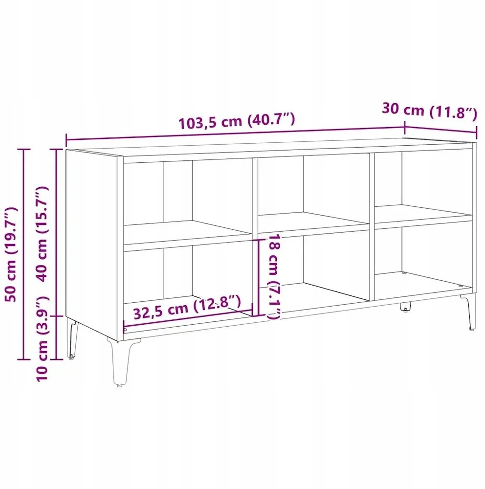 TV staliukas TV spintelių komplektas Juodas 103,5 x 30 x 50 cm