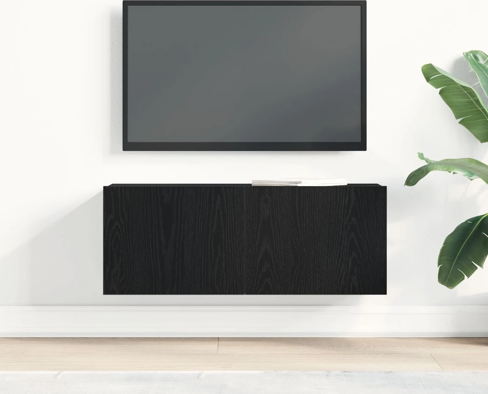 TV staliukas Televizoriaus spintelė 80 x 30 x 30 cm Juodas ąžuolas