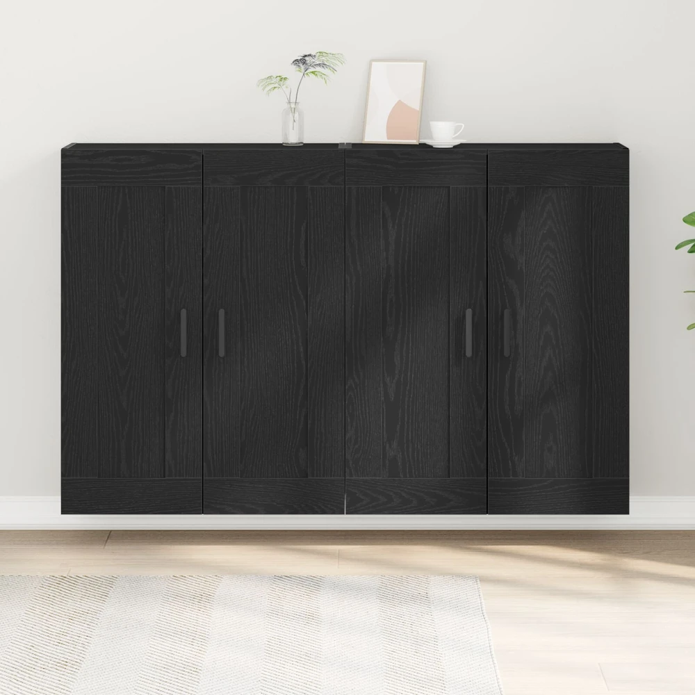 Prikabinama spinta 2 vnt. Juodas ąžuolas 69,5 x 34 x 90 cm