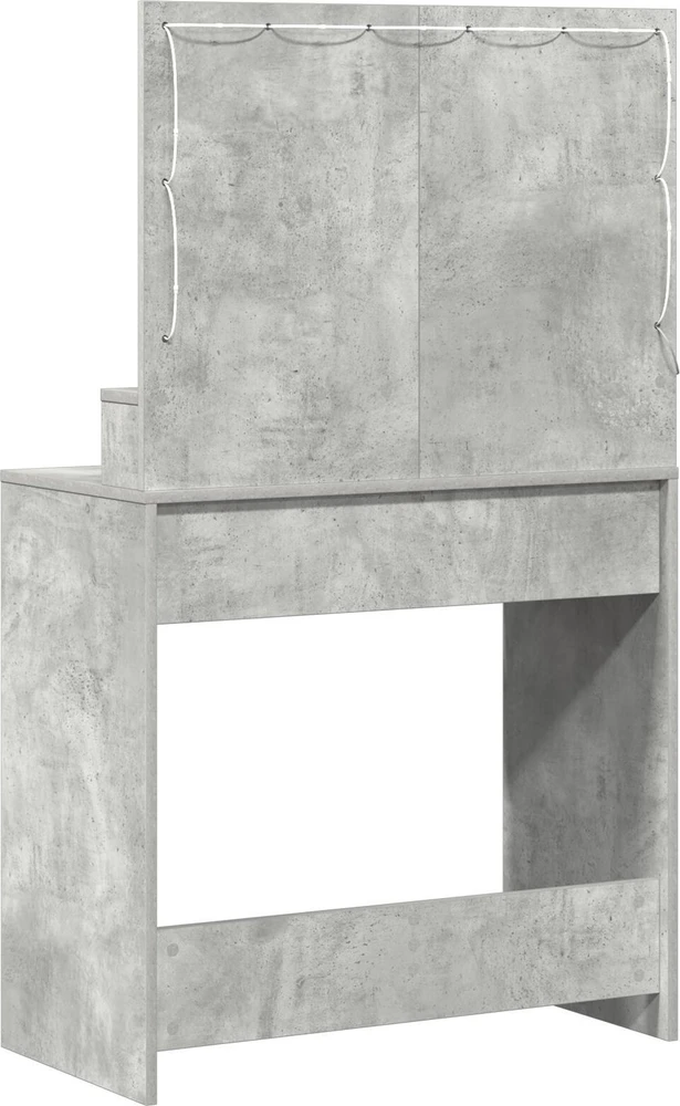 Makiažo stalas Betono pilka 79 x 41 x 135 cm Apdirbta mediena
