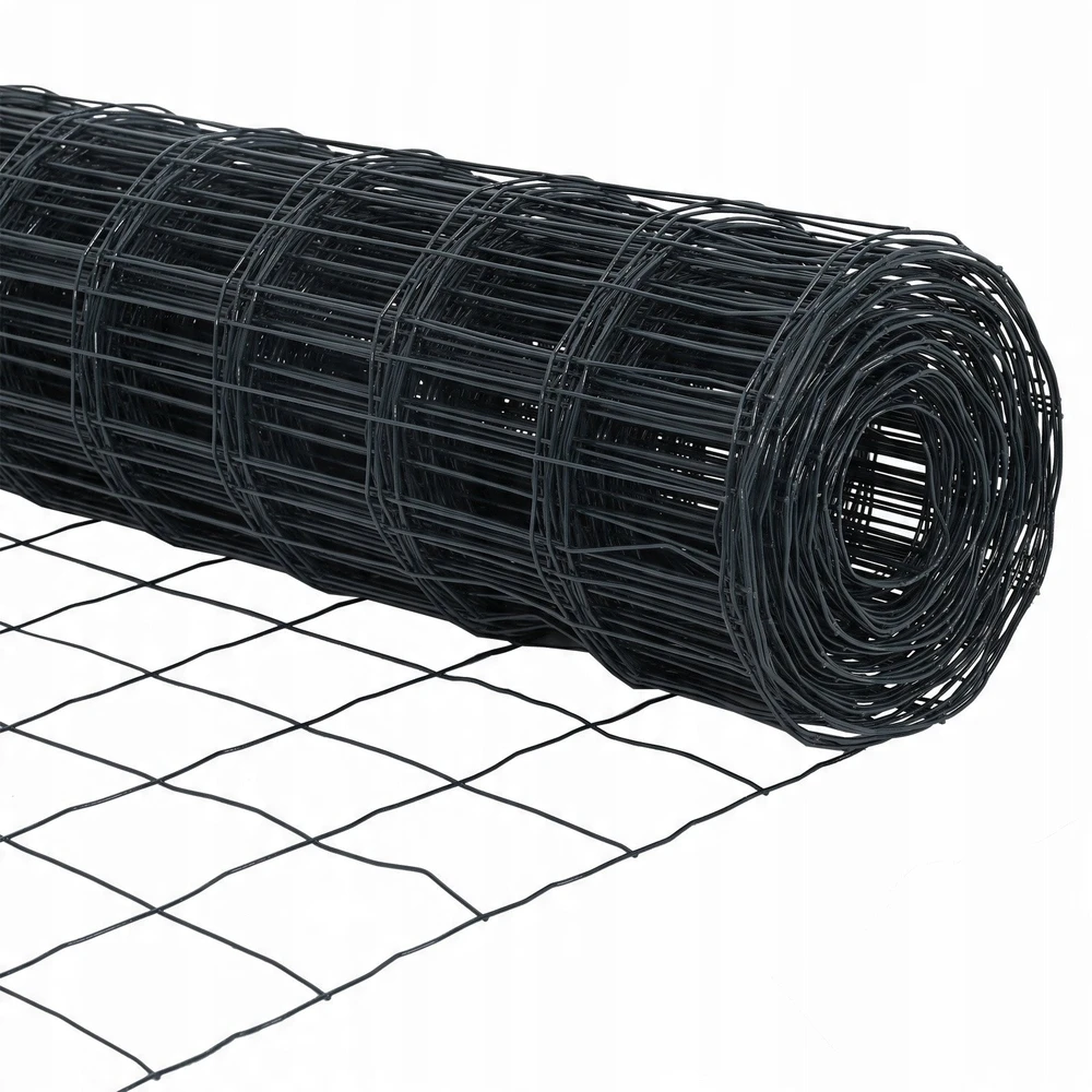 Euro tvora 1,6 x 10 m PVC padengta geležis Pilka