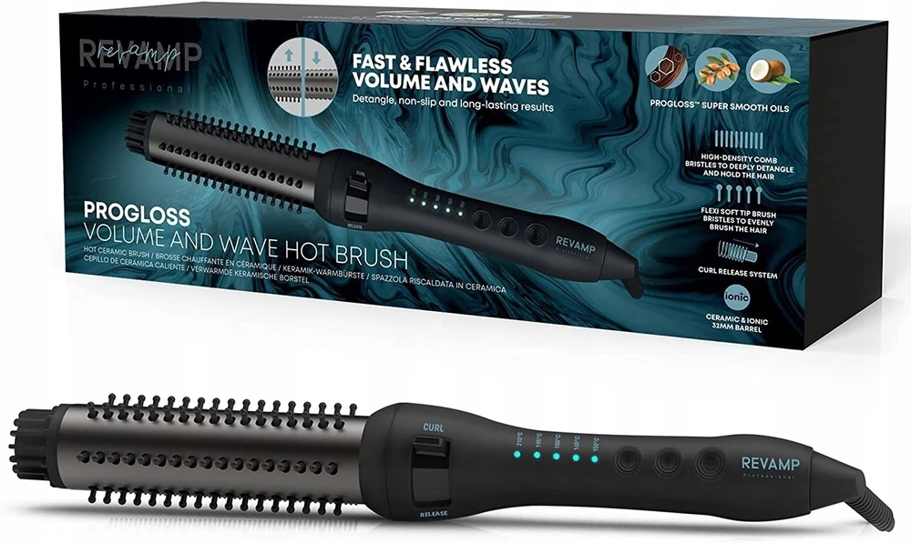 „Revamp BR-1350X-EU Progloss Volume & Wave“ keraminiai karšto vandens plaukų formavimo prietaisai