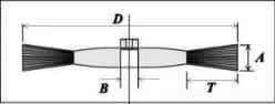 Szczotpol BANGUOTASIS DISKINIS ŠEPELIS 100mm M14 SIŪLAS