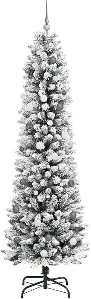 Dirbtinė Kalėdų eglutė Balta 240 cm PVC ir Metalas ir Plastikas