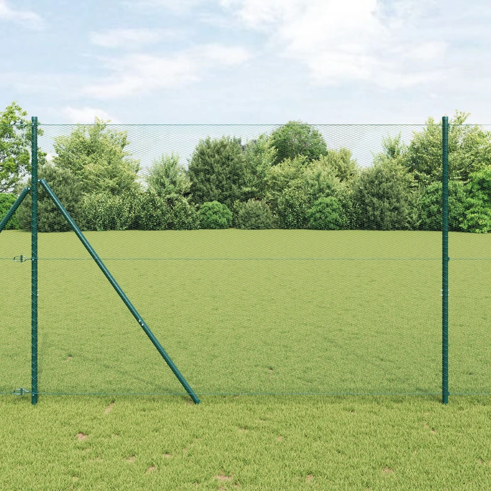 Heksagoninė tvora 1,5 x 100 m PVC Žalia