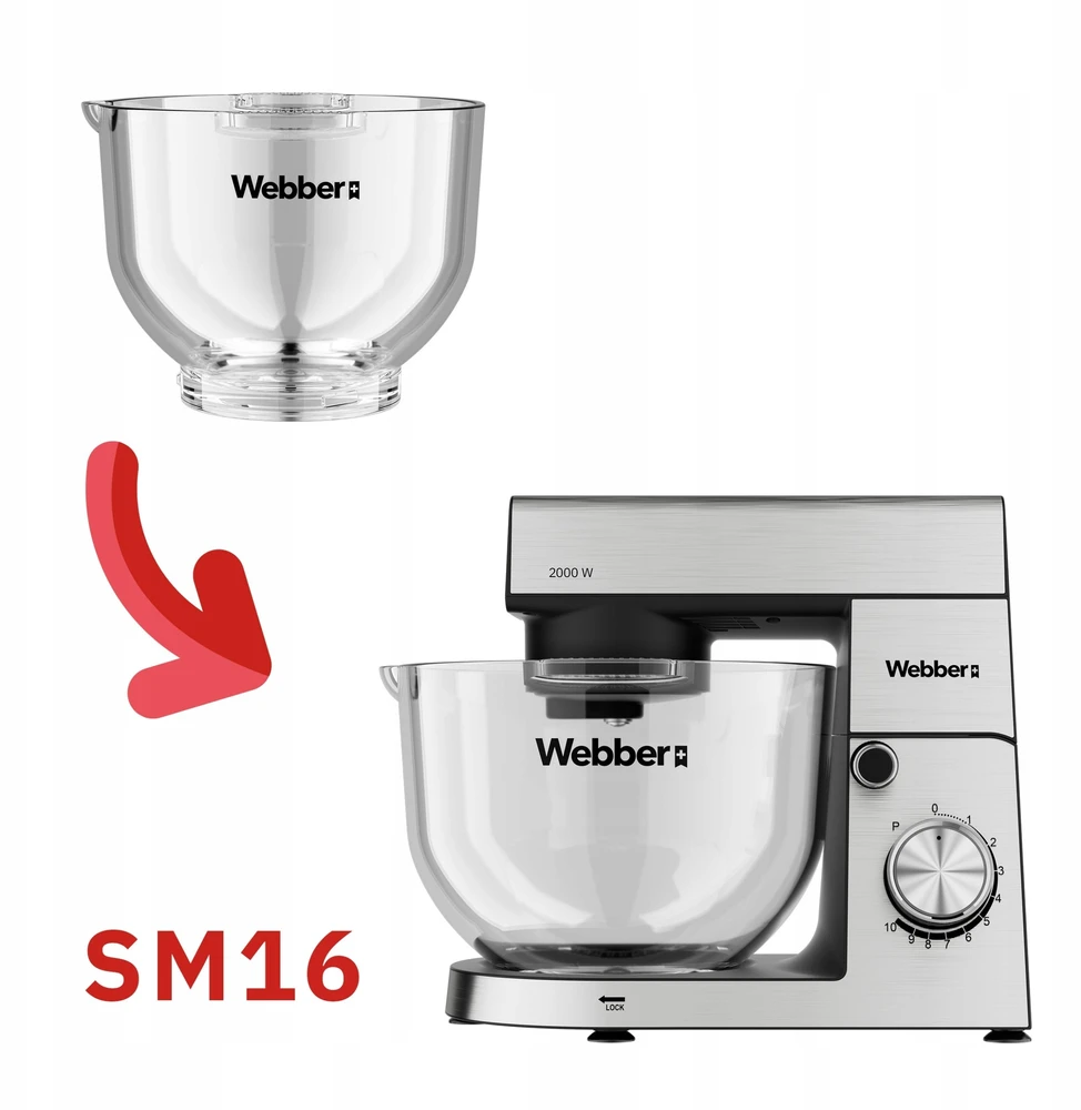 Webber Stiklinė 5 l talpa Webber SM15 / SM16 robotui – originali keičiamoji talpa