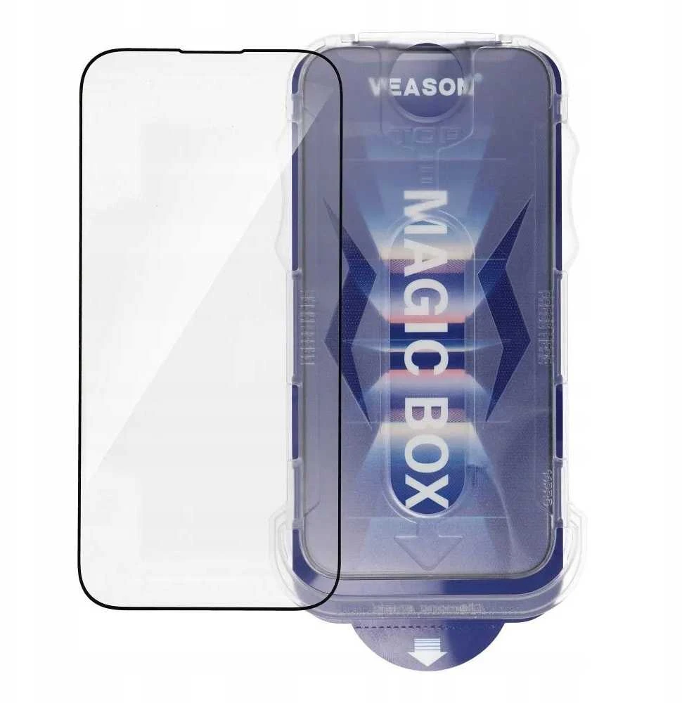 6D Veason Pro Easy-Install Glass + Applicator - for Iphone XR / 11 juodas