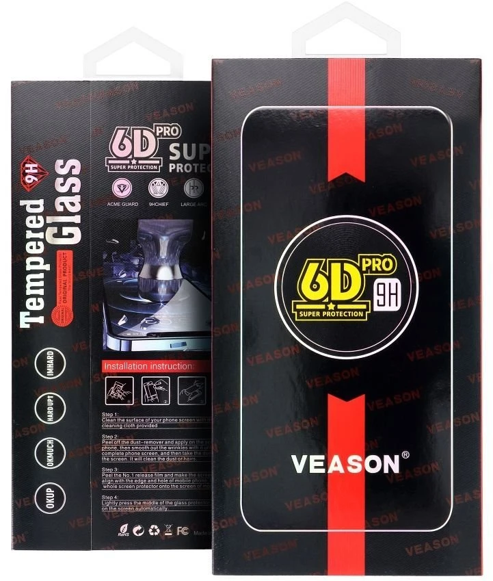 6D Pro Veason Privacy Glass - for Google Pixel 9 Pro XL / 10 Pro XL juodas