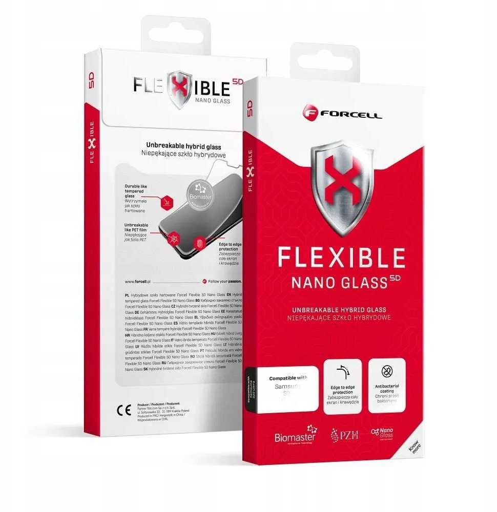 ForCell Hibridinis stiklas, skirtas Samsung A12, Forcell Flexible 5D, juoda