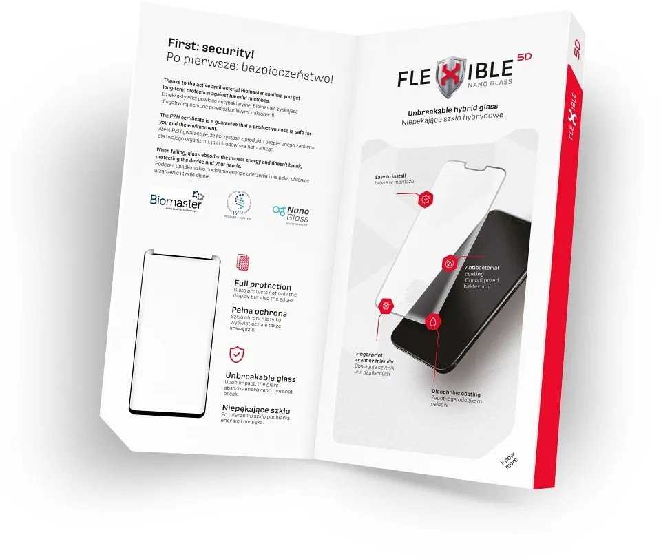 ForCell Hibridinis stiklas, skirtas Samsung A12, Forcell Flexible 5D, juoda