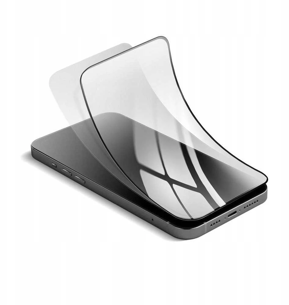 Hibridinis stiklas iPhone 16 PRO MAX Forcell Flexible 5D juodas