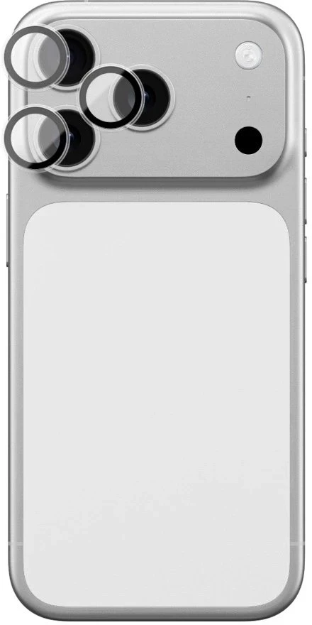 AmazingThing Lens Glass skirtas Apple iPhone 17 Pro / Pro Max with juodos spalvos Aluminum Frame