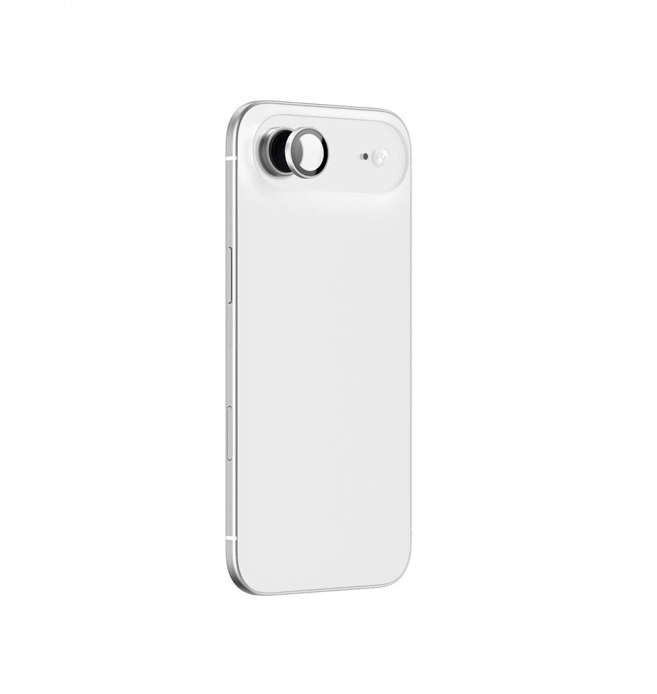 „AmazingThing“ stiklinis dėklas „Apple iPhone 17 Air“ su sidabriniu aliuminio rėmeliu