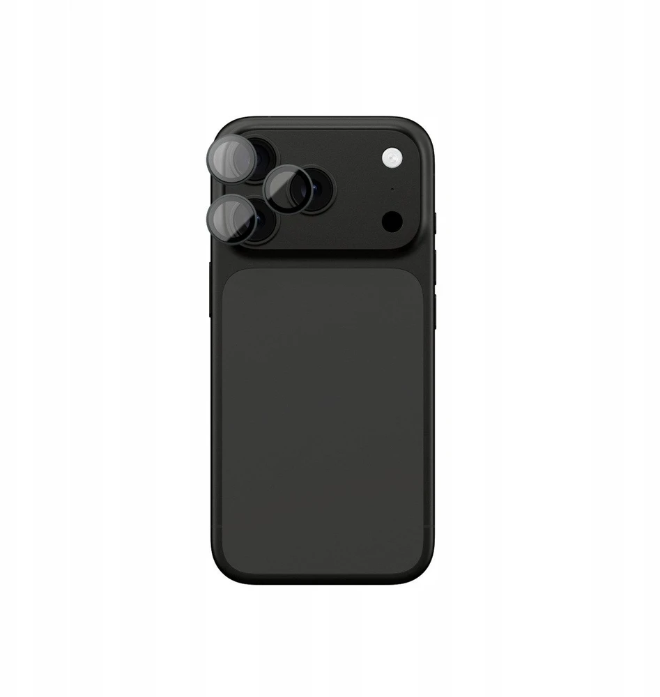 AmazingThing Sapphire Camera Glass skirtas Apple iPhone 17 Pro / Pro Max – su Gray Frame