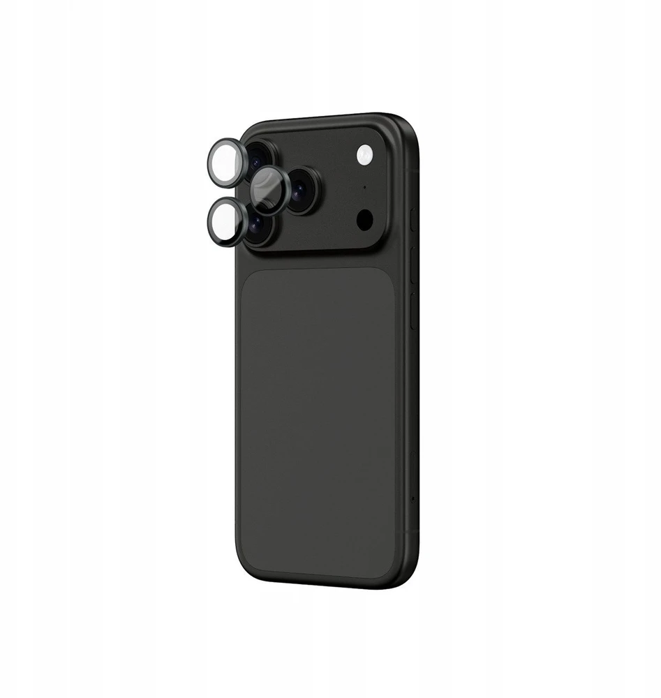 AmazingThing Sapphire Camera Glass skirtas Apple iPhone 17 Pro / Pro Max – su Gray Frame