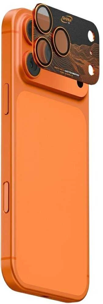 Szkło na objektyvas aparatu Skinarma Sonix Full Aliuminio do iPhone 17 Pro Max oranžinė
