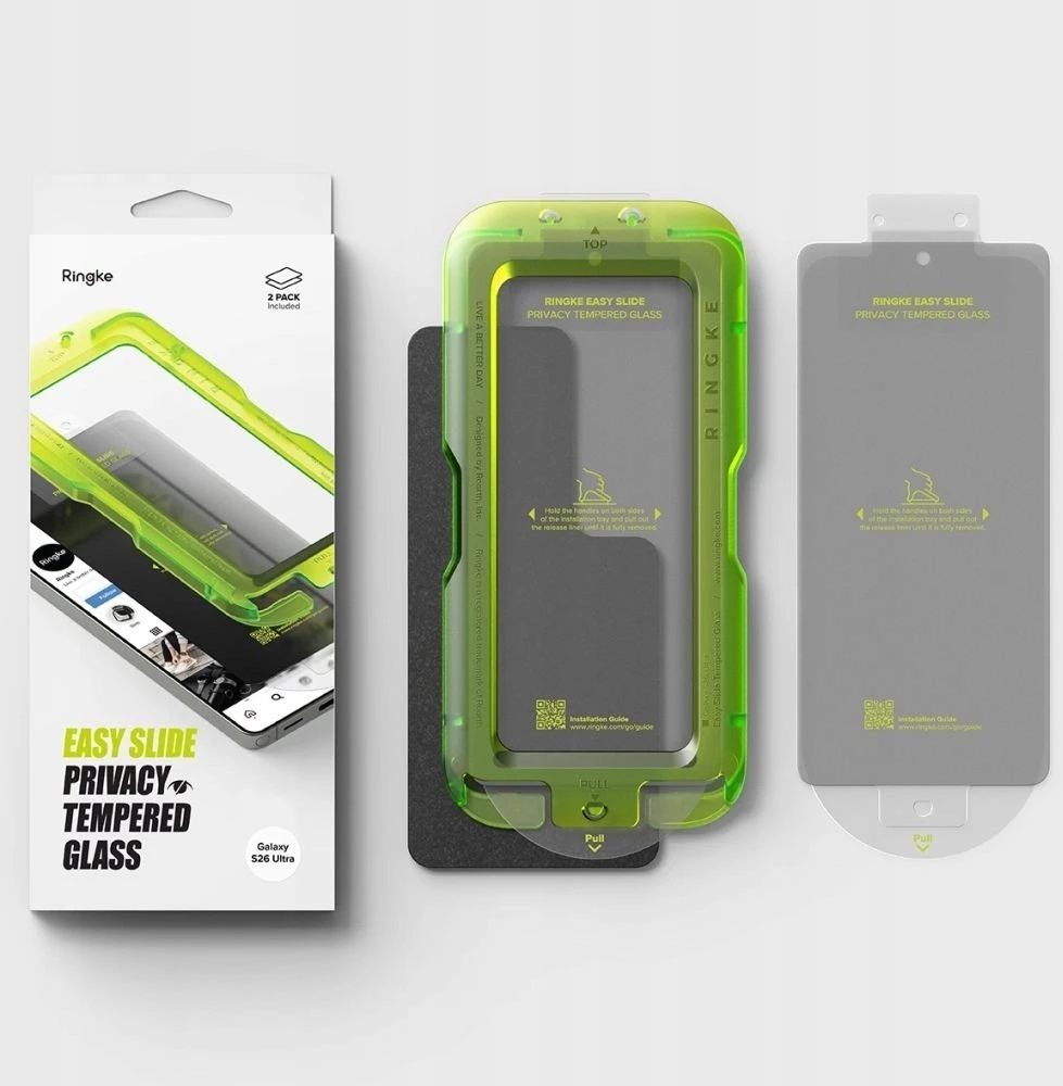 Apsauginis stiklas su privatumo filtru Ringke Easy Slide 2 vnt. Samsung Galaxy S26 Ultra