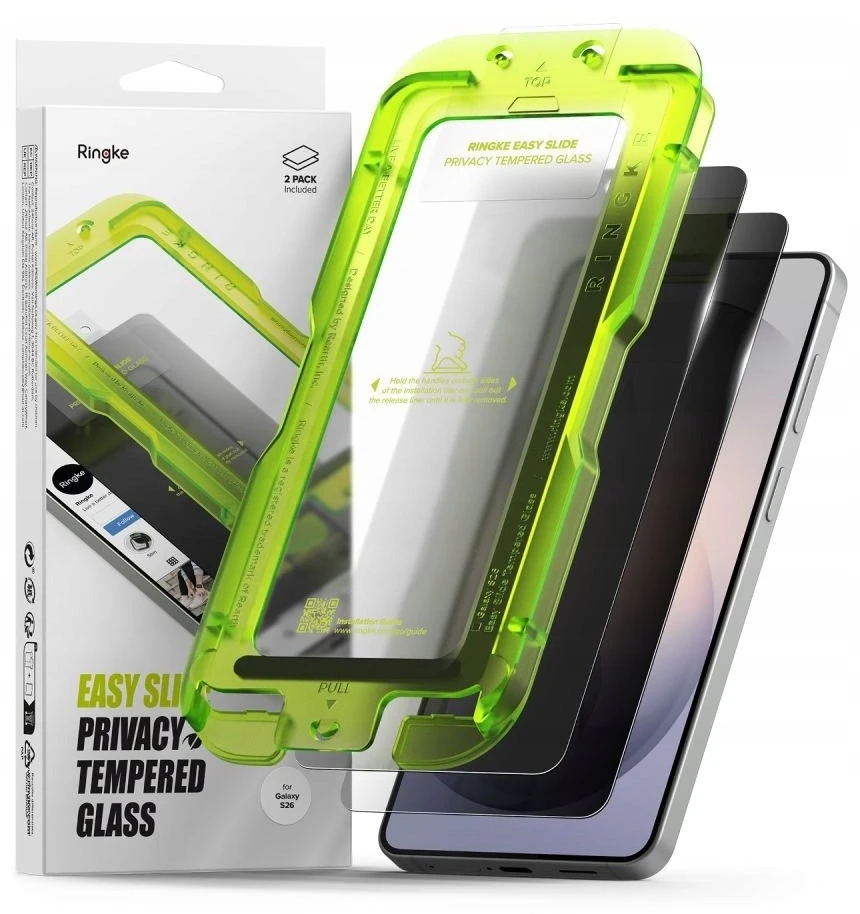 Apsauginis stiklas su privatumo filtru Ringke Easy Slide 2 vnt. Samsung Galaxy S26