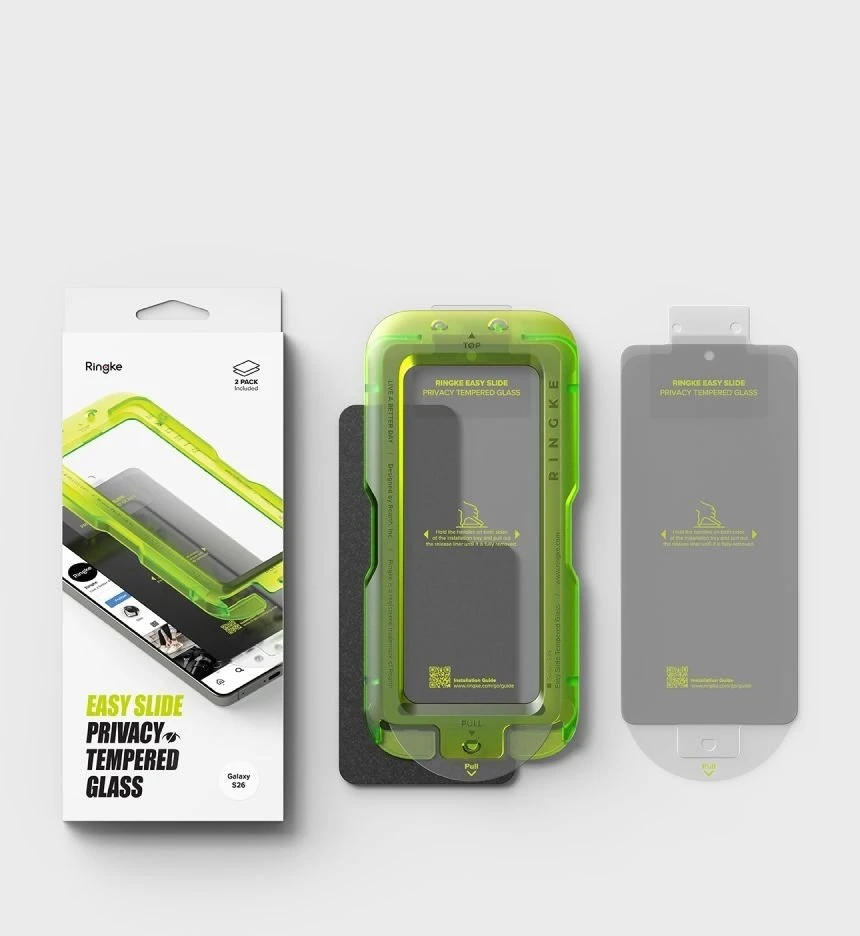Apsauginis stiklas su privatumo filtru Ringke Easy Slide 2 vnt. Samsung Galaxy S26