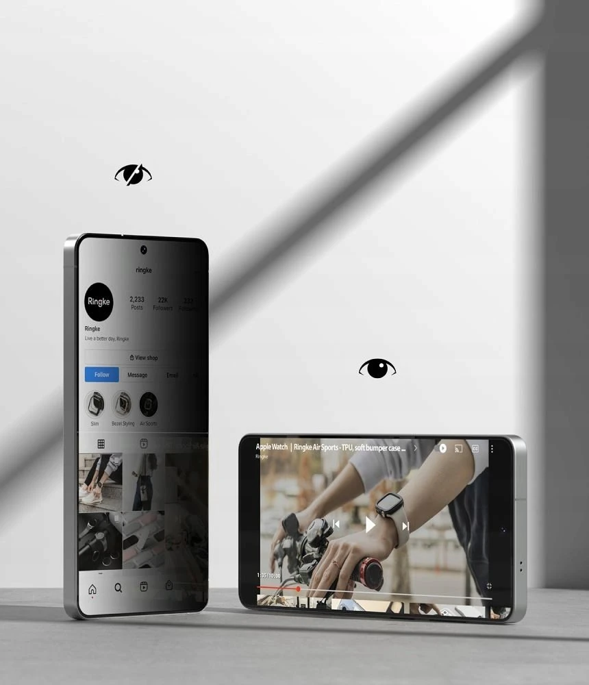 Apsauginis stiklas su privatumo filtru Ringke Easy Slide 2 vnt. Samsung Galaxy S26 Ultra
