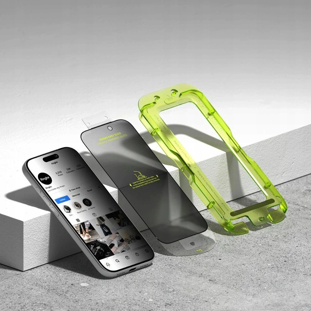 Ringke Easy Slide 2-pack Privacy Glass skirtas Apple iPhone 17 Pro – juodos spalvos