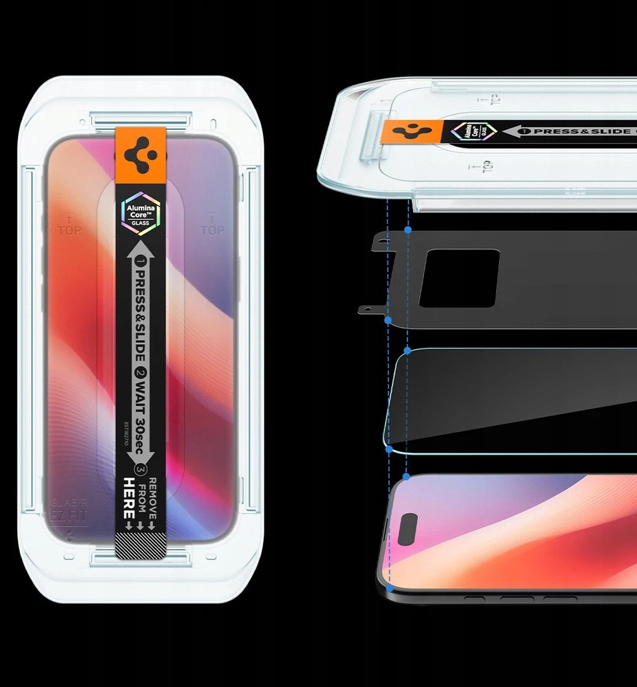 Ekrano apsauginis stiklas Spigen Glass tR EZ Fit (Privacy) 2 Pack, transparency - iPhone Air