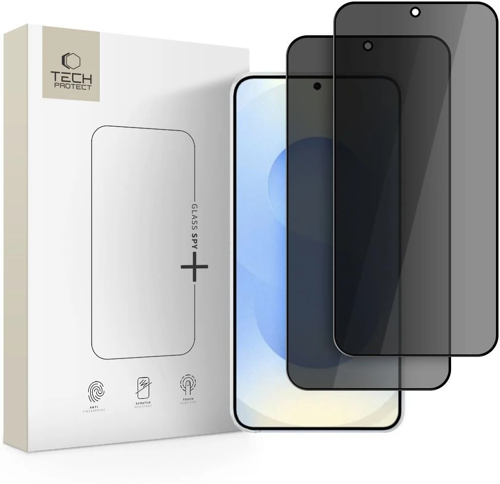Tech-Protect Apsauginis stiklas SPY+ 2-pack Samsung Galaxy S26 su privatumo filtru