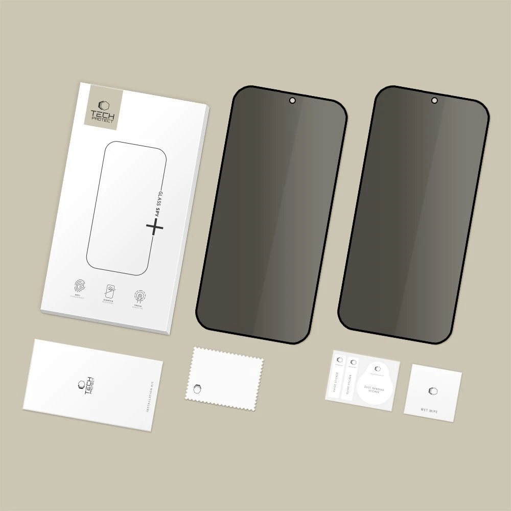 Tech-Protect Apsauginis stiklas SPY+ 2-pack Samsung Galaxy S26+ Plus su privatumo filtru
