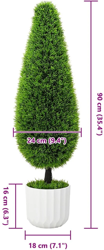 Dirbtinis Pušis Žalia 24 x 24 x 90 cm Plastmasė