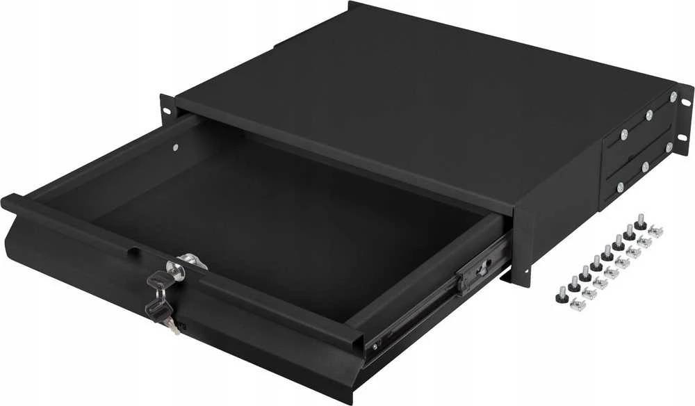 Lanberg stalčius 19" 2U 360mm juoda spintelėms