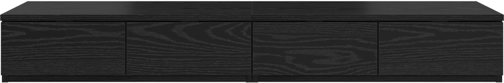 Lovos stalčiai Juodas ąžuolas 120 x 36,5 x 16,5 cm