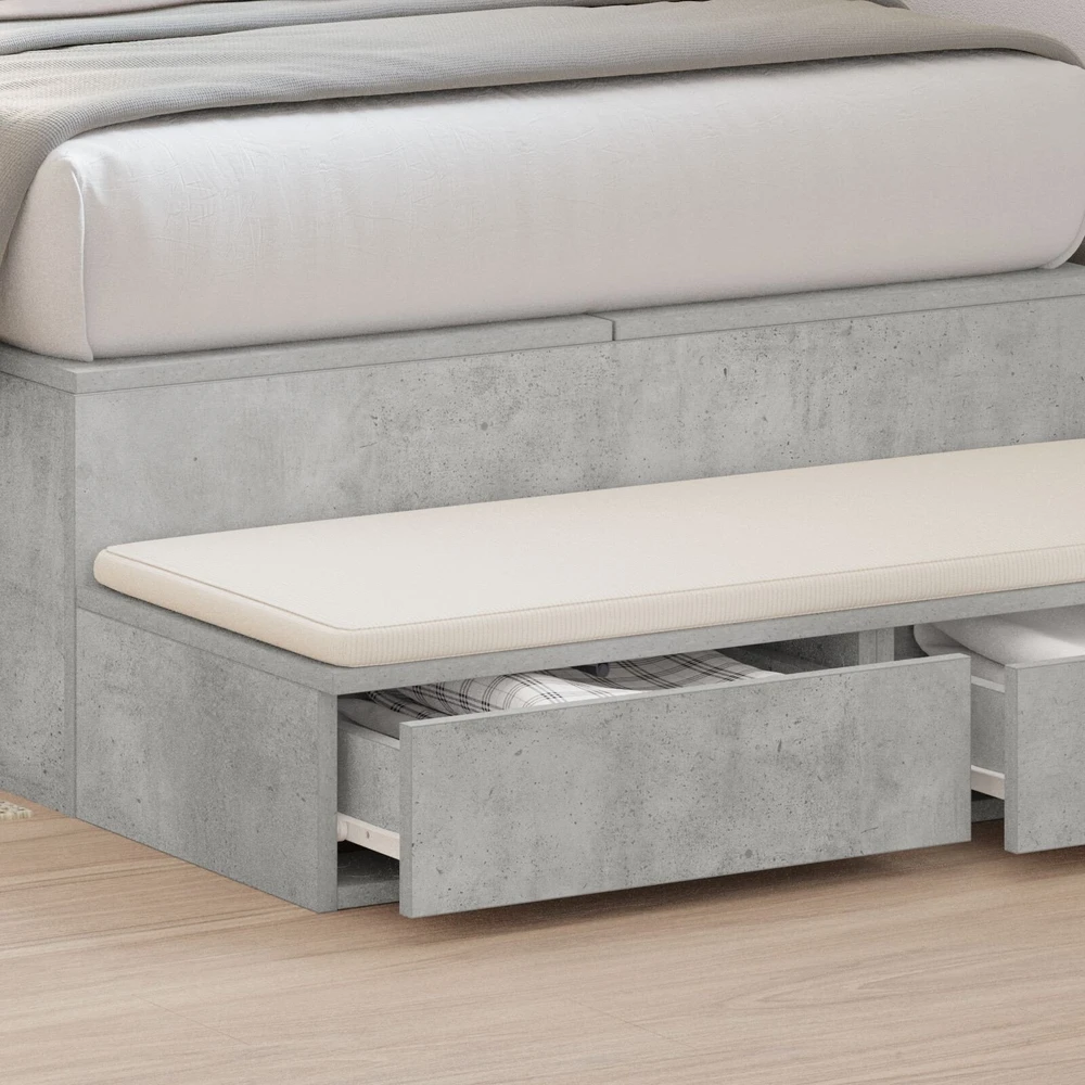 Lovos stalčiai Betono pilka 75 x 36,5 x 16,5 cm