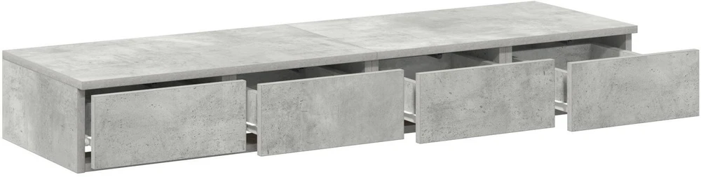 Lovos stalčiai Betono pilka 120 x 36,5 x 16,5 cm