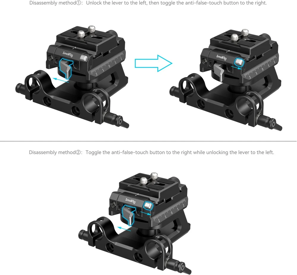 Szybkozłączka SmallRig Height adjustable Mount Plate Kit Universal ARCA & Manfrotto compatible (4233)