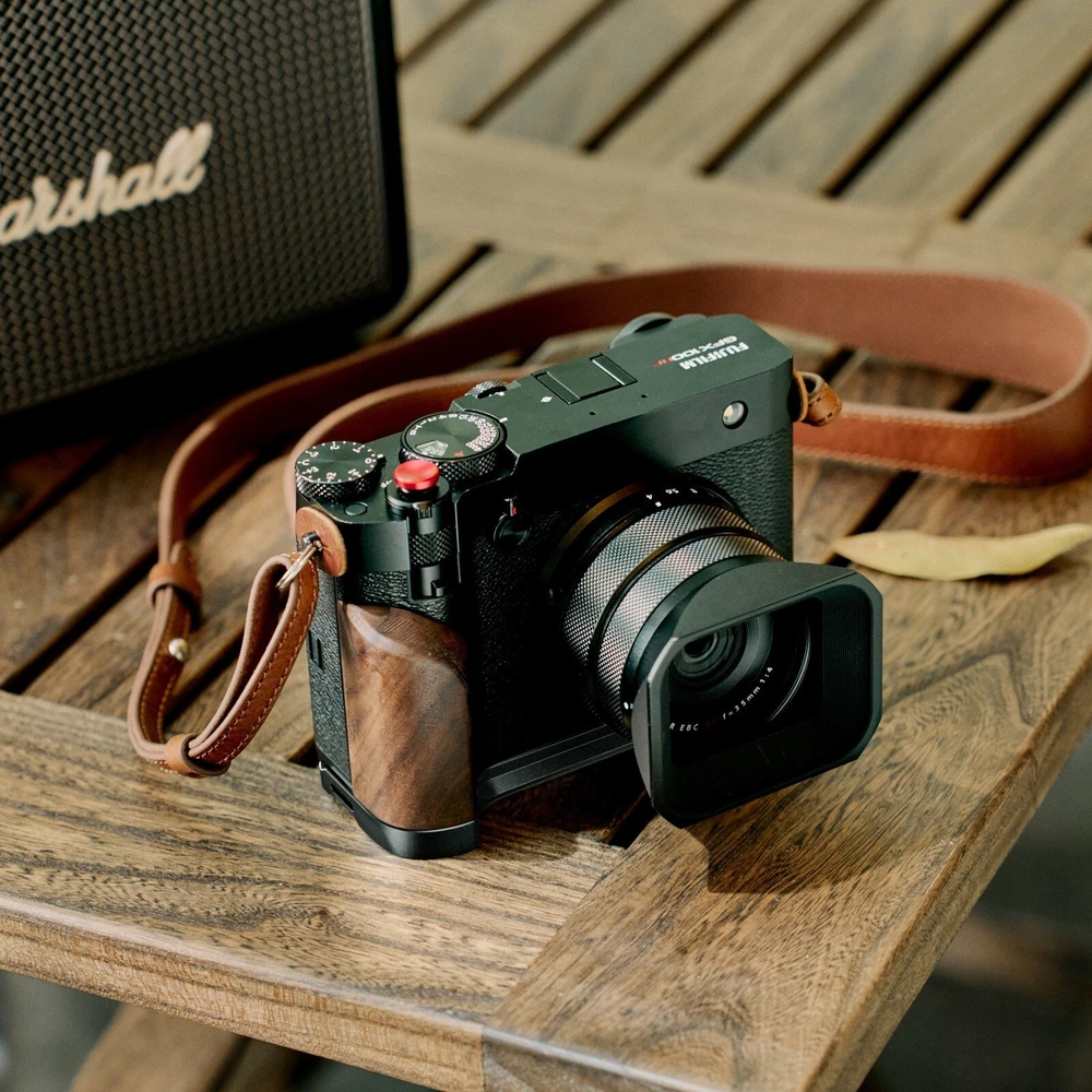 SmallRig L formos tvirtinimo plokštė su medine rankena FUJIFILM GFX100RF, juoda (5266)