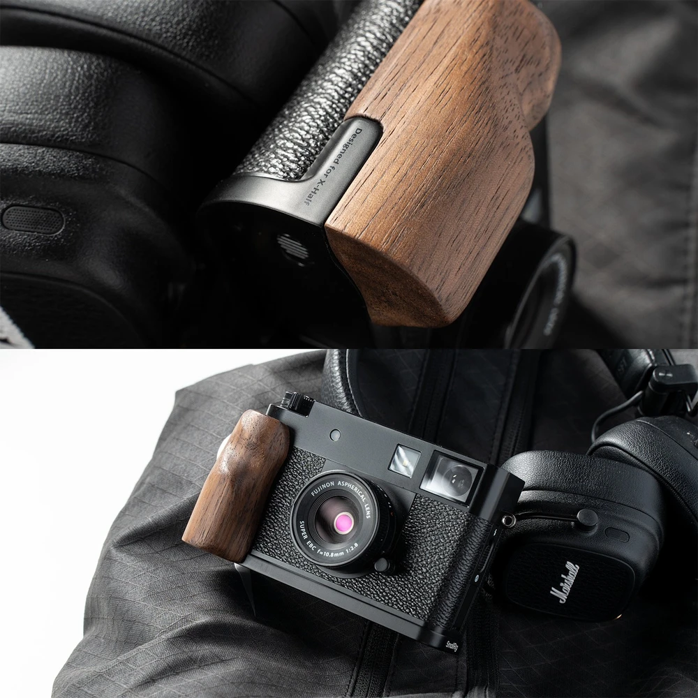 Szybkozłączka SmallRig L-Shaped Mount Plate with Wooden Handle for FUJIFILM X half Juodas (5224)
