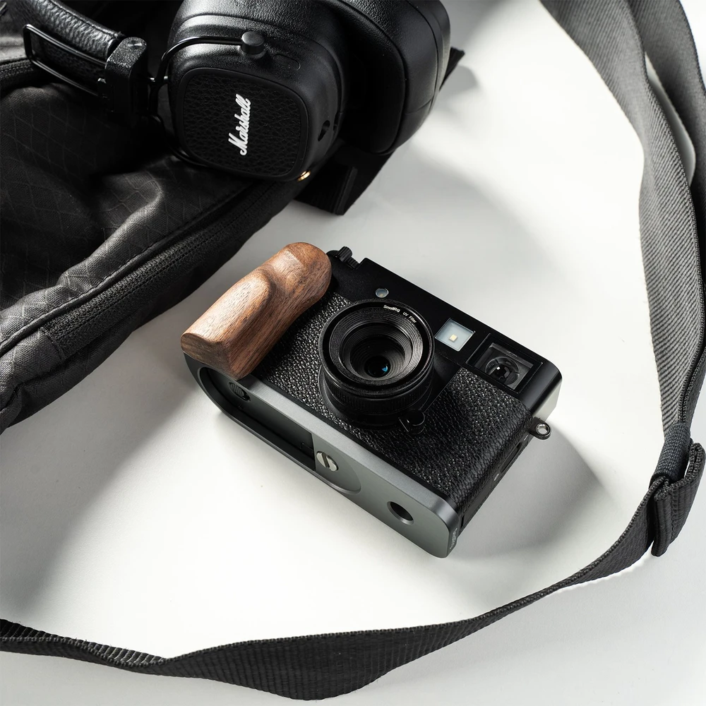 SmallRig L formos tvirtinimo plokštelė su medine rankena skirti FUJIFILM X half Charcoal Sidabrinis (5394)