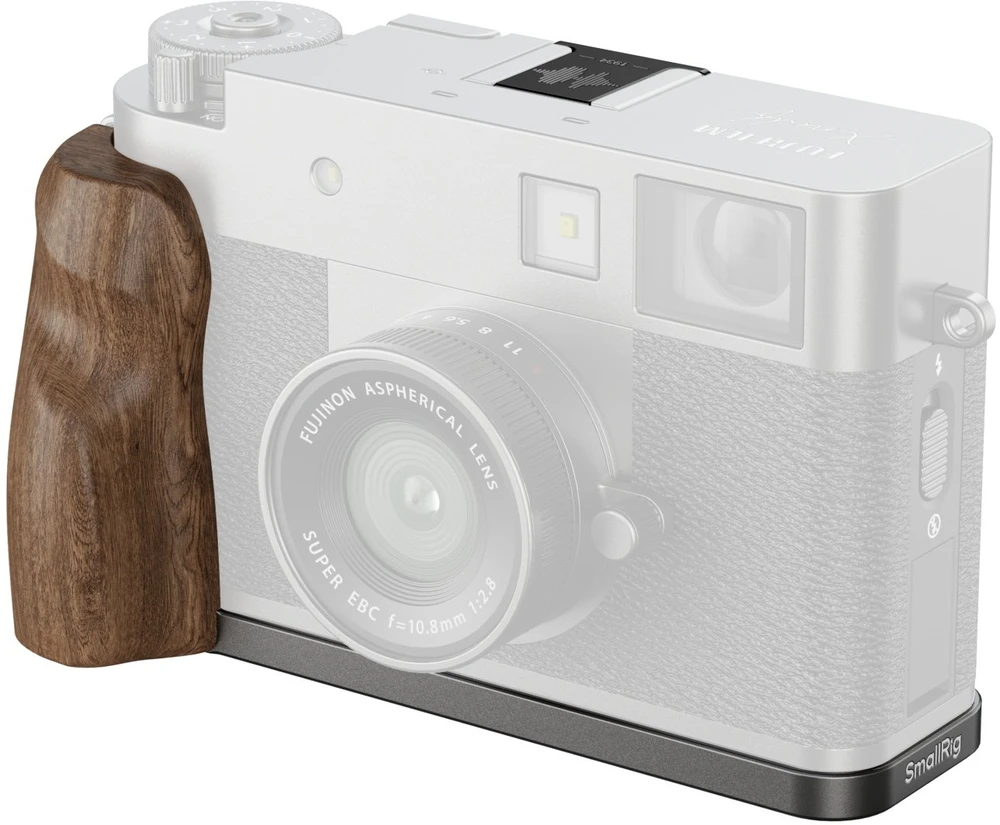 SmallRig L formos tvirtinimo plokštelė su medine rankena skirti FUJIFILM X half Charcoal Sidabrinis (5394)