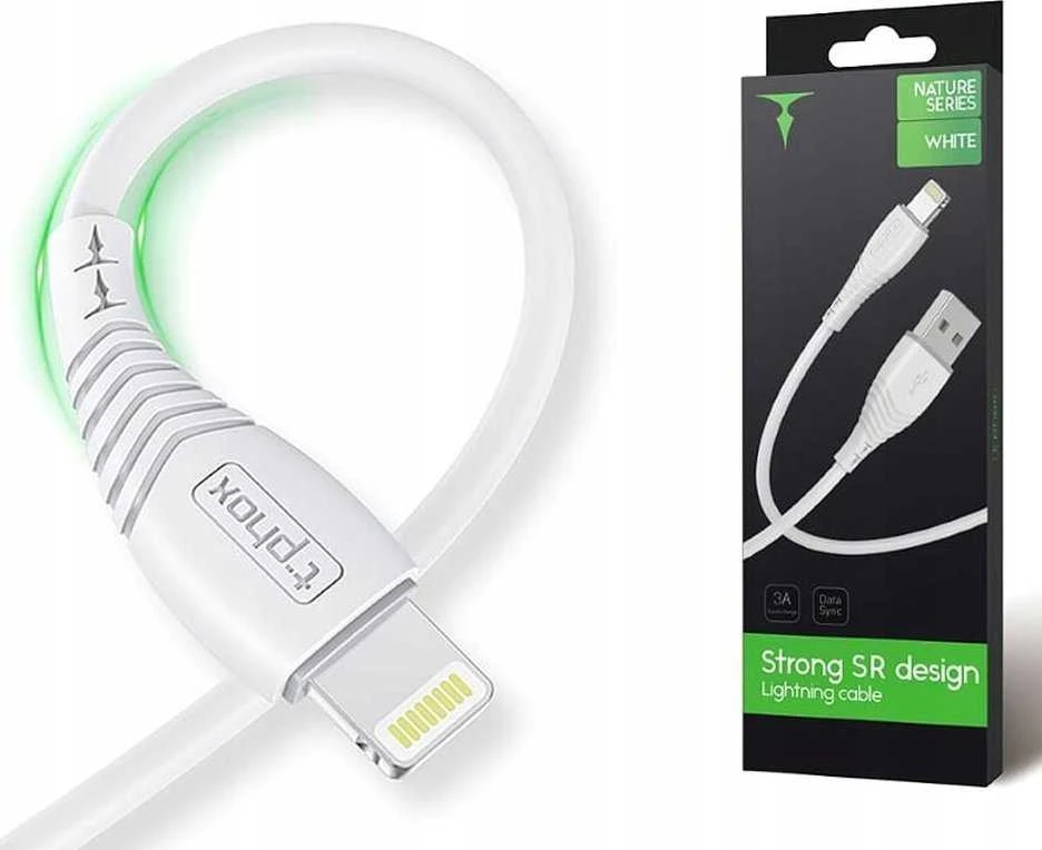 LAIDAS T-PHOX NATURE LIGHTNING Baltas 1.2M 3A