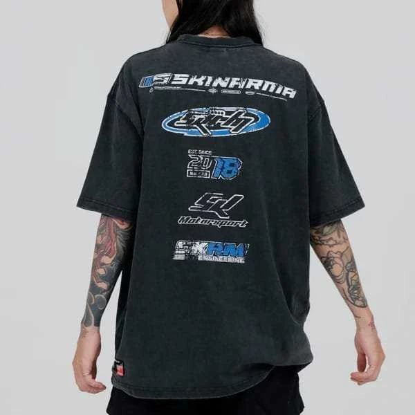 T-shirt Skinarma Asphalt L juodos spalvos