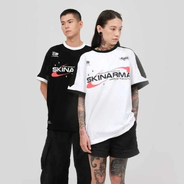 T-shirt Skinarma Halo L mėlynos spalvos
