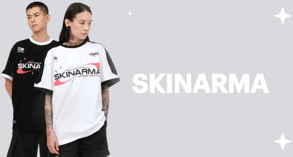 T-shirt Skinarma Halo L mėlynos spalvos