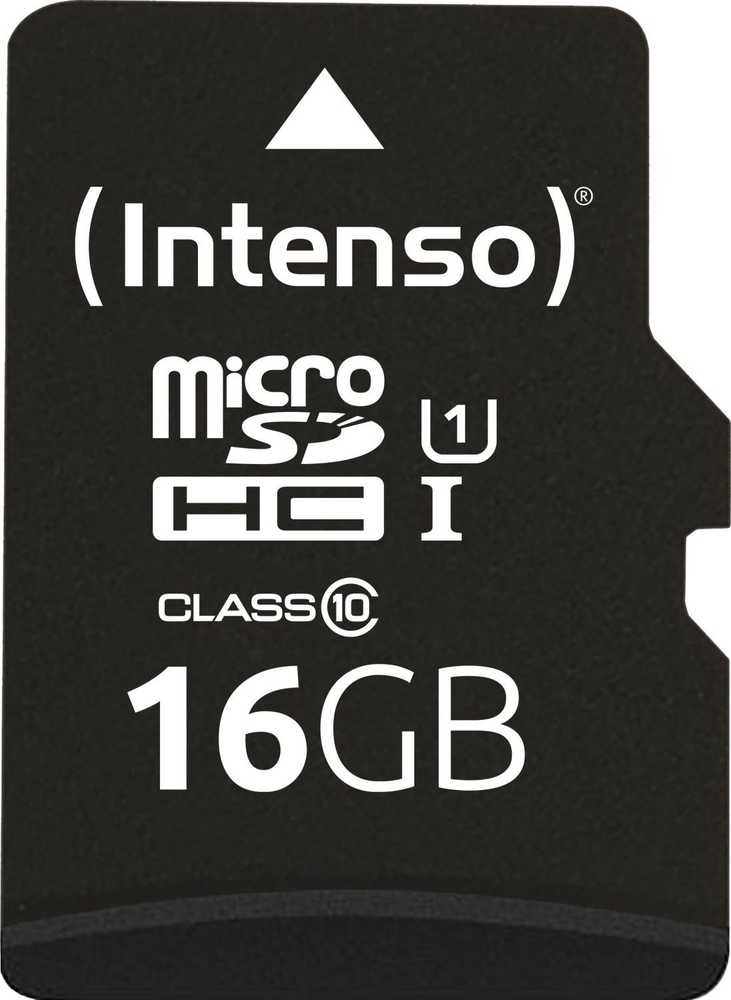 Atminties kortelė „Intenso Micro SDHC“ 16 GB 10 klasės UHS-I U1 našumas