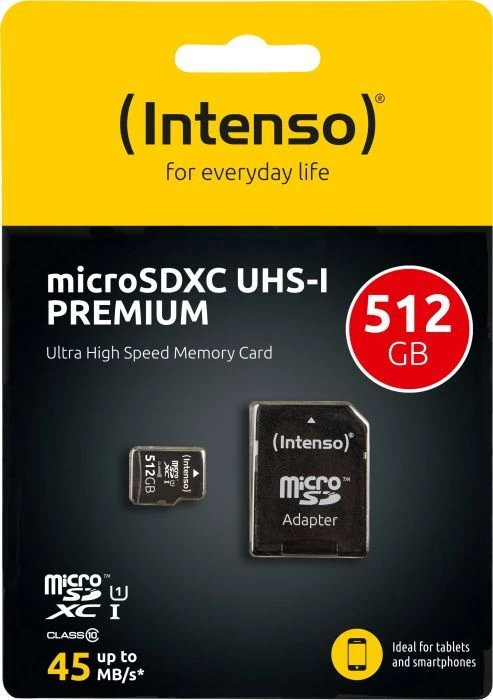 Atminties kortelė Intenso Micro SDXC UHS-I 512GB 3423493