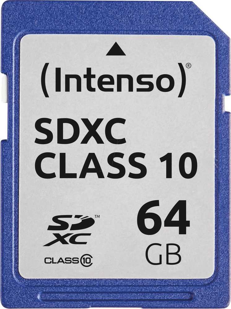 Atminties kortelė Karta Intenso SDXC 64 GB Class 10 (3411490)