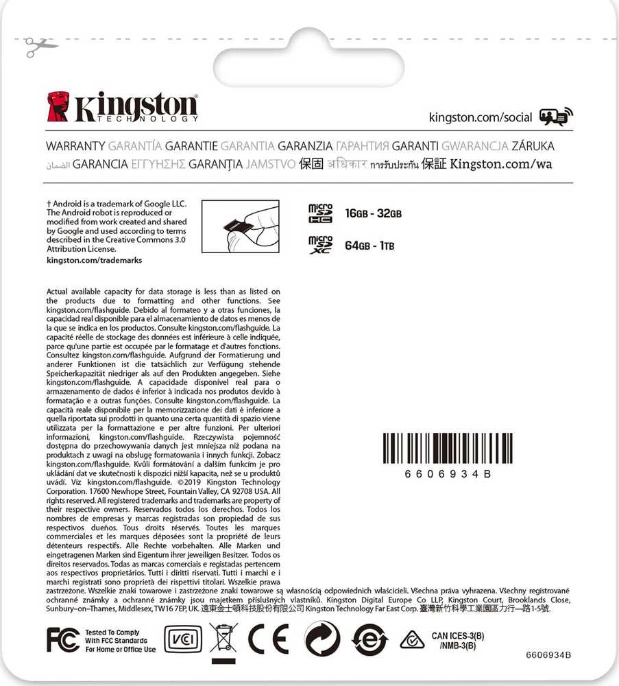 Atminties kortelė Kingston microSDXC Canvas Select Plus 128GB
