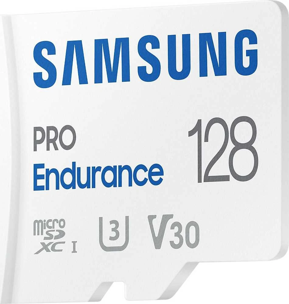 Atminties kortelė Samsung PRO Endurance microSD 128 GB, Baltos spalvos