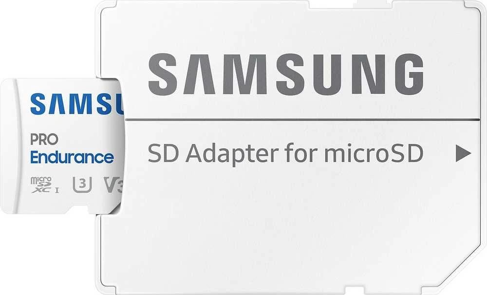 Atminties kortelė Samsung PRO Endurance microSD 128 GB, Baltos spalvos