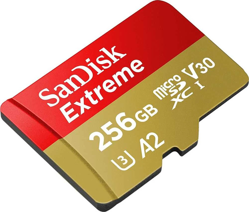 Atminties kortelė SanDisk 256GB Extreme microSDXC + adapteris, 190MB/s