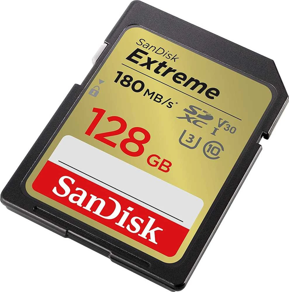 Atminties kortelė Sandisk Extreme SDXC, 128 GB